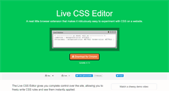 Desktop Screenshot of livecsseditor.com