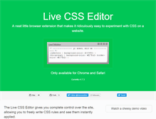 Tablet Screenshot of livecsseditor.com